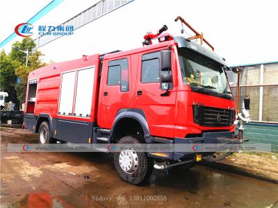 China Feuer-Rettungs-LKW Sinotruk Howo 4X4 nicht für den Straßenverkehr mit Dieselmotor zu verkaufen