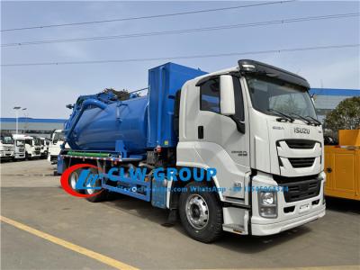 China LKW ISUZUS GIGA 18 Ton Combined Vacuum Sewer Jetting zu verkaufen