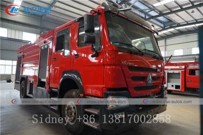 China Wasser-Schaum-Behälter-Feuerwehrmann Truck Sinotruk HOWO 4X2 6cbm zu verkaufen