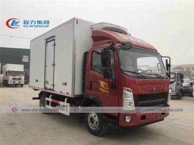 China Sinotruk4000kg Koude Zaal Vrachtwagen voor Vers Fruitlevering Te koop