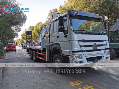 China Sinotruk HOWO 6x4 10T Folding Boom Truck Mounted Crane for sale