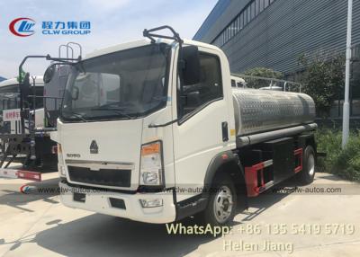 China De Vrachtwagen van de het Watertanker van het Sinotrukhowo 4x2 RHD 5000L Roestvrije staal Te koop