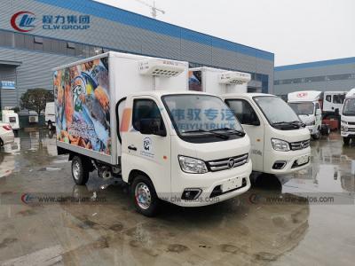 China Foton Mini 1T Seafood Delivery Refrigerator Van Truck for sale