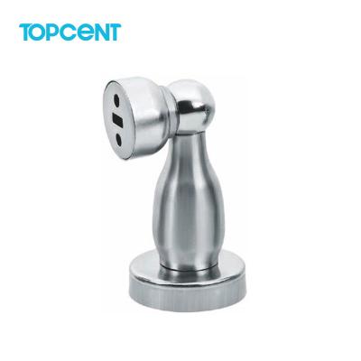 China TOPCENT Modern Magnetic Floor Door Holder Stop 201 Stainless Steel Magnet Door Blocker Mute Stopper for sale