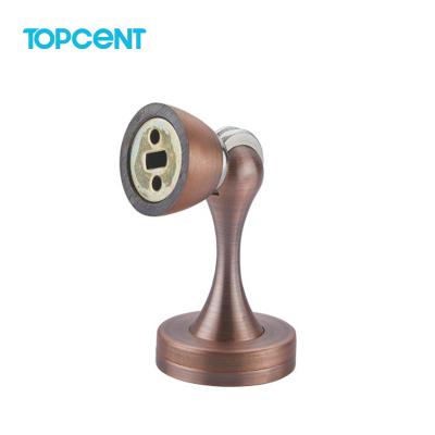 China TOPCENT Hotel Modern Wood Magnetic Metal Door Stopper Aluminum Alloy Magnetic Door Stopper Holder for sale