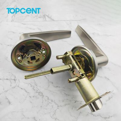 China Stainless Steel + Zinc Alloy Three Lever Handle Lock Durable Anti-corrosion Stainless Steel Door Handle Lock for sale