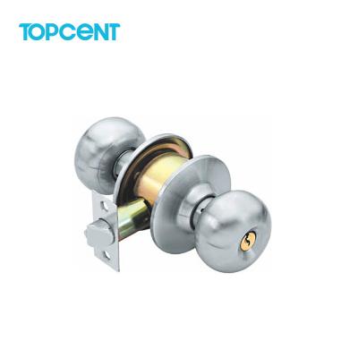 China Topcent Stainless Steel Cylindrical Round Stainless Steel Entry Knob Privacy Door Lock For Bedroom for sale