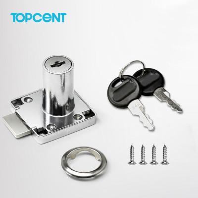 China Modern Topcent Drawer Door Cabinet Cupboard Security Desk Lock With Retractable Latch Plastic Drawers Lock for sale