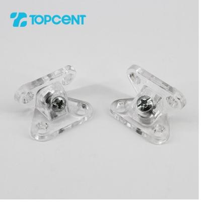 China Modern Clear Color Furniture Hardware Cabinet Fittings Butterfly Plastic Connecting Bracket Topcent for sale