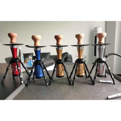 China New Arrival Rocket Shape Led Hookah Set Portable Shisha Hookah Mini Rocket With Led Light for sale