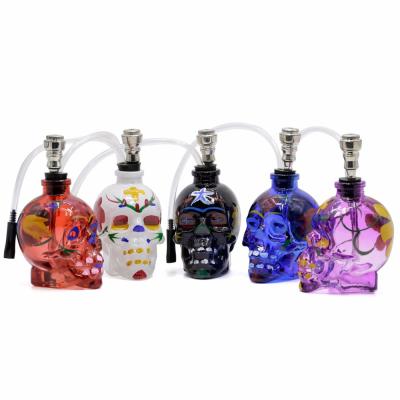 China Factory Direct Sales Portable Hot Colorful Skulls Head Shisha Hookah Mini Smoke Crystal Smoking Pipe for sale