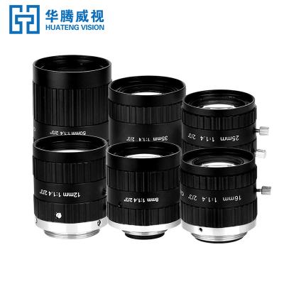 China 5MP Manual Machine Vision 12mm 16mm 25mm 35mm 50mm Lens 8mm Fixed F2.0 2/3 C Mount Focal Lens HT-FA0802A-FA0850A for sale