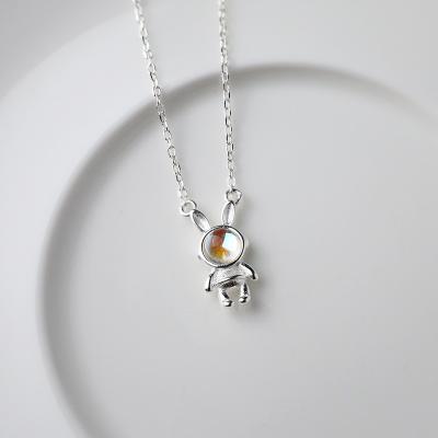 China CLASSIC 925 Sterling Silver Women Jewelry Fashion Cute 3D Rabbit necklace For women for sale