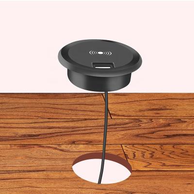 China 2022 Product Trends QC3.0 Wireless Charger Built In Furniture USB Charging Port For Office for sale