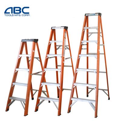 China Folding Ladders Grade 1 Fiberglass 3 FRP Ladder 4 5 6 7 Step Ladder for sale