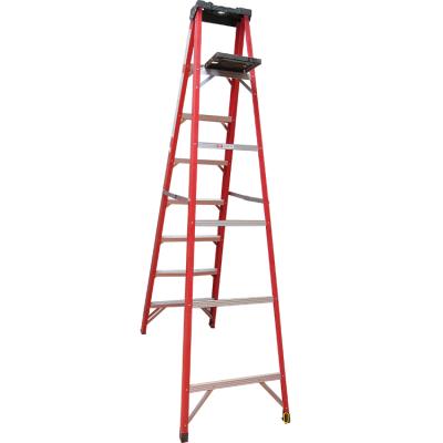 China Hot Sale Insulation Ladders Lightweight Fiberglass Single Sided Step Ladder for sale