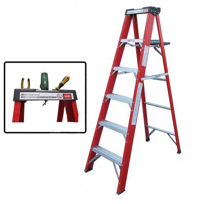 China High Strength Stable Insulation Ladders Fiberglass Ladder With Anti-skidding Design for sale