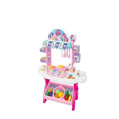 China 2021 Plastic Kid Kitchen Play Set Toy For Girls Kids Pink Girls Children Furniture Kids Girls To Play House Toys for sale