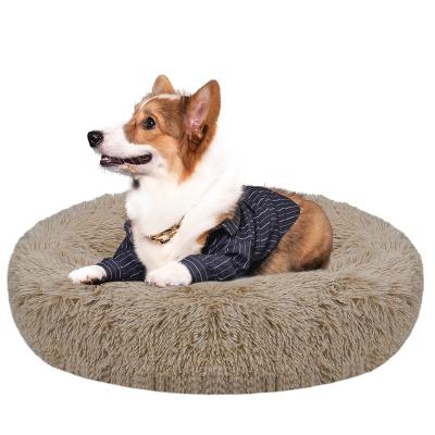 China Wholesale New Breathable Custom Plush Round Bed Sofa Warm Cushion Cat And Dog Bed Warm Pet Nest Winter for sale