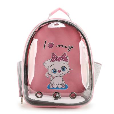 China Pet Cat and Dog Breathable Travel Outdoor Portable Transparent Capsule Bag Breathable and Comfortable for sale