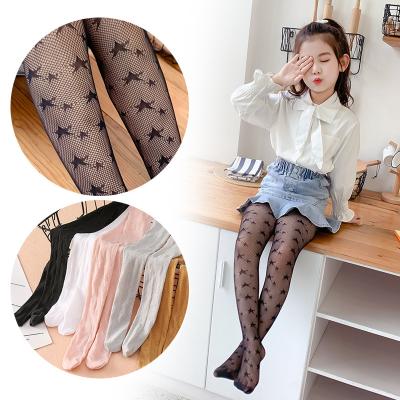 China Amazon Breathable Autumn Kids Fishing Net Stockings Warm Tight With Pattern And Letter Baby Kids Girls Elastic Tights for sale