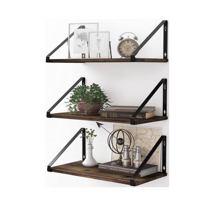 China High Quality Modern Home Decor Wall Mount Wooden Book Storage Display Stand for sale