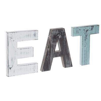 China China Custom Home Decorations Great Gifts Wooden Letters Eat Sign for sale