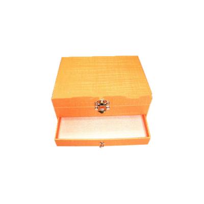 China Eco-friendly Handmade PU Leather Durable Personalized Cosmetic Box for sale