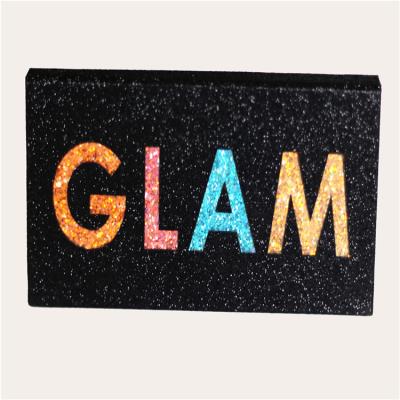 China PET Handmade Lamination Matte Magnet Glitter Paper Packaging Boxes Makeup Cosmetic for sale