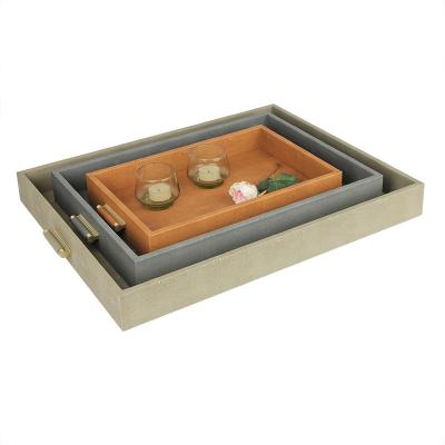 China Decorative/Classic European MDF Serving Food Set Of 3 Tray Luxury Tray Serving Tray Sets For Decorative for sale