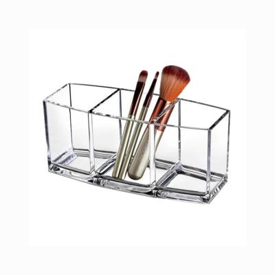 China Sustainable High Grade Acrylic Powder Makeup Brush Cosmetics Finishing Storage Box for sale