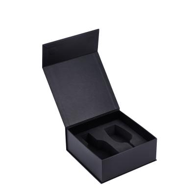 China Recycled Materials Wholesale Gift Cup Cardboard EVA Foam Packing Custom 2 Glass Bottles Wine Bottle Box Packaging for sale