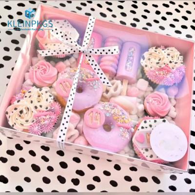 China Recyclable Personalized Wedding Cake Boxes Fit Transparent Cake Box With Window Cake Box 12X12X12 for sale