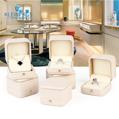 China Reused Led Light Box Jewelry Set Custom Logo White Cardboard Gift Jewelry Materials Jewelry Box Large Jewelry Box for sale