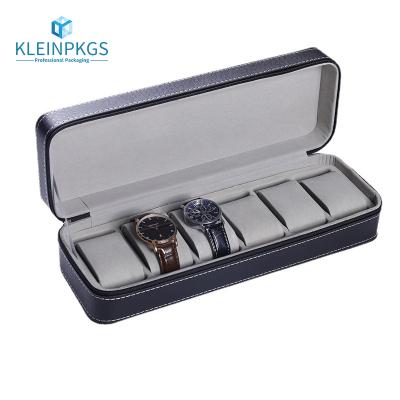 China Recycled Materials PU Boxed Storage Brecelet Box PU Leather Watch Leather Box for sale