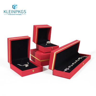 China Recycled Materials PU Leather Jewelery Boxes Morocco Paper Boxes Leather Gemstone Box for sale