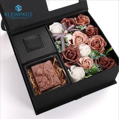 China Recyclable Round Three-piece Portable Flower Box Wooden Point Wave Flower Box for sale