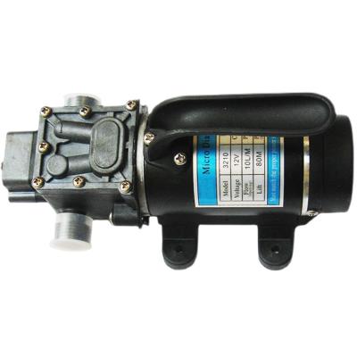 China Automotive Industry Grimmsky Factory Price Return Valve 10L/Min 12V DC 120W Agriculture High Pressure Diaphragm Pump with Handle and Fan for sale