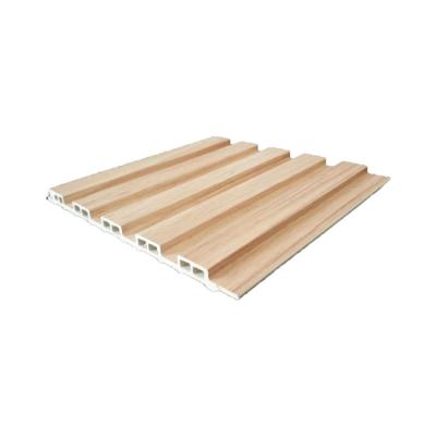 China Modern LYXK Birch White 160*9mm Indoor Double Hole Wall Board Wpc Composite Wall Cladding for sale