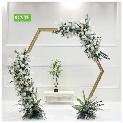 China Exclusively For Romantics GNW Romantics GNW Rustic Wedding Roses Peony Floral Bouquet Flower Events Bride Chuppah Arch Mandap Artificial Decorative Silk Pillar for sale