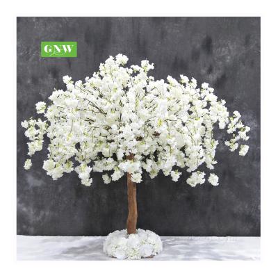 China GNW BLS1707013 2018 Customized Hot Sale Artificial Flower Decoration Wedding Table With Hanging Cherry Blossom Tree for sale