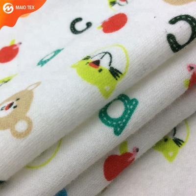 China Anti Static Wholesale Printed Jersey Baby 100 Cotton Interlock Knit Fabric for sale