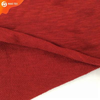 China Heavy Weight 330gsm Single Jersey Anti-Static Knit Rope French Terry 100 Cotton Fabric for sale