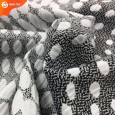 China 95%polyester 5%spandex anti-static crepe knitted jacquard ball fabric for sale