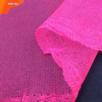 China Polyester Anti-Static Sheer Mesh Glitter Knit Net Floral Embroidered Tulle Fabric for sale