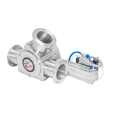 China Heat Resistant For Pneumatic Powder Conveying System Three Way Valve Diverter Conveyor for sale