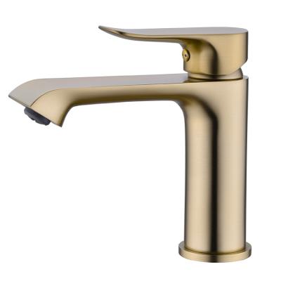 China Hot Selling Bathroom Brass Faucet Faucets Single Handle Basin Faucet Metered Mixer Tap for sale