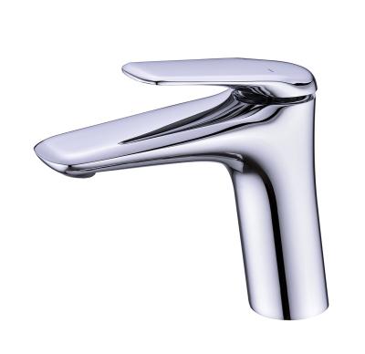 China Brass Basin Faucet Single Handle Modern Design Bathroom Faucets Gold Basin Faucet for sale