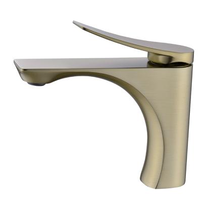 China Hot Selling Bathroom Brass Faucet Faucets Single Handle Basin Faucet Metered Mixer Tap for sale