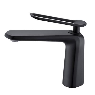 China Good Quality Single Hole Basin Mixer Tap Brass Metered Bathroom Faucets Pull Down Faucet Matte Black Wash Down Faucet for sale